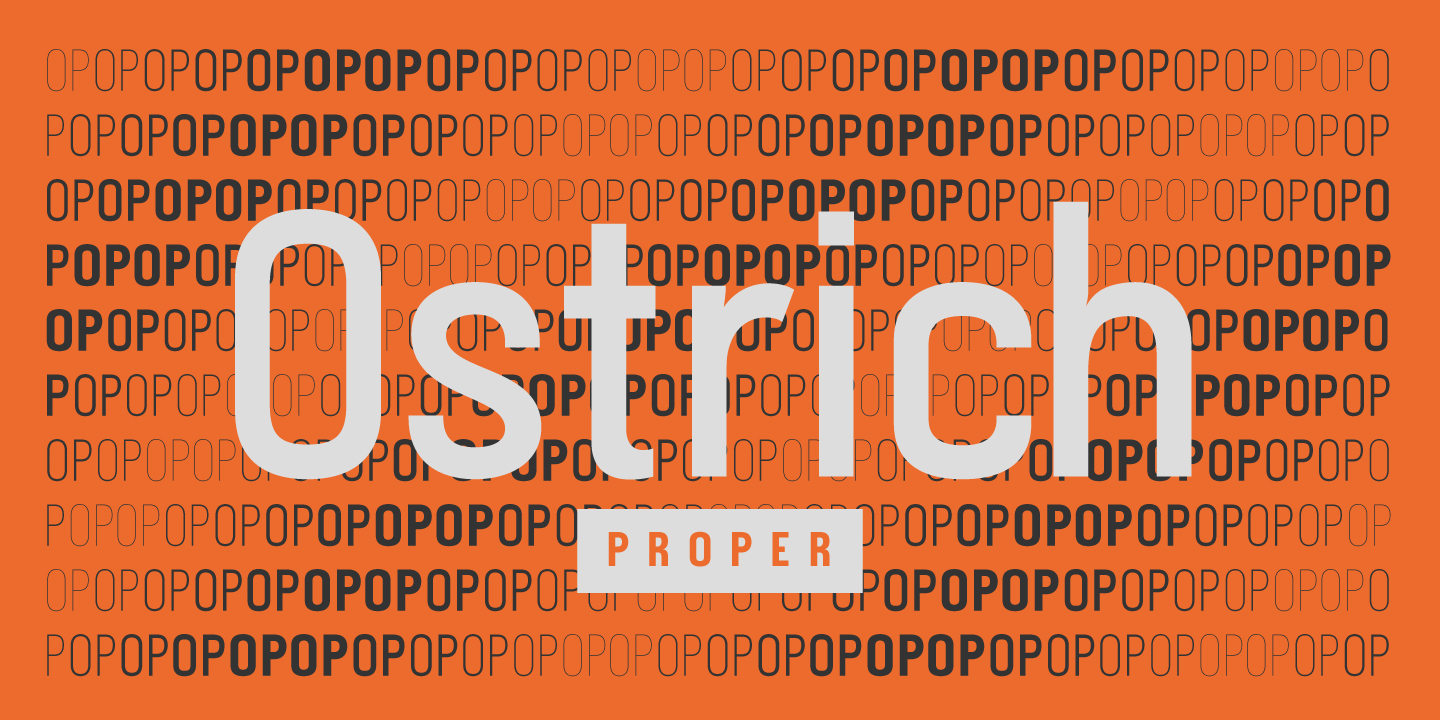 Example font Ostrich Proper #1